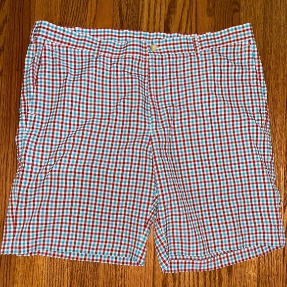 Peter Millar Featherweight Patriotic Seersucker Shorts Mens Red Blue USA America - Picture 1 of 7